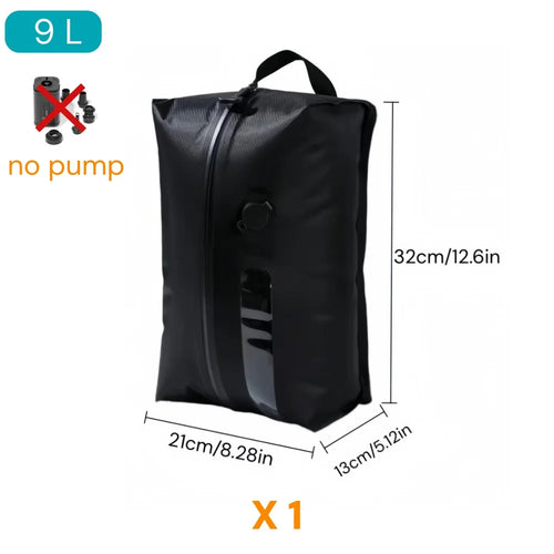 17L Travel Vacuum Storage Bags with Air Pump, Outdoor Clothes Compression Bags, Reusable Empty Vacuum Bags for Clothes Suitcases